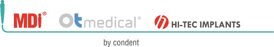 Markenlogos MDI, OT medical und HI-TEC Implants — by condent