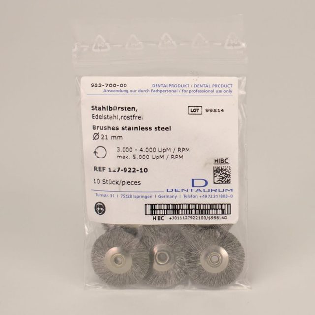 Stahlbürsten CrNi 21mm rostfrei 10St