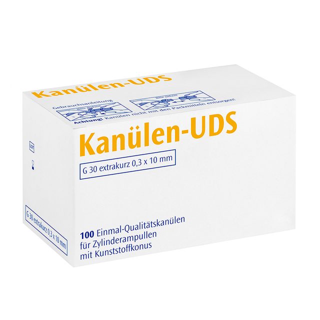 UDS-Kanülen G30 x-kurz 0,3x10 gelb 100St