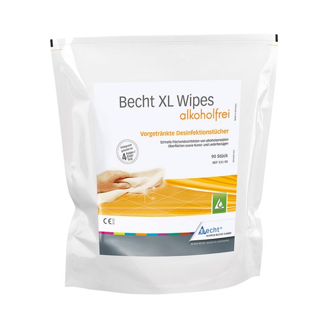 Becht XL Wipes alkoholfrei, 90 Stück Beutel