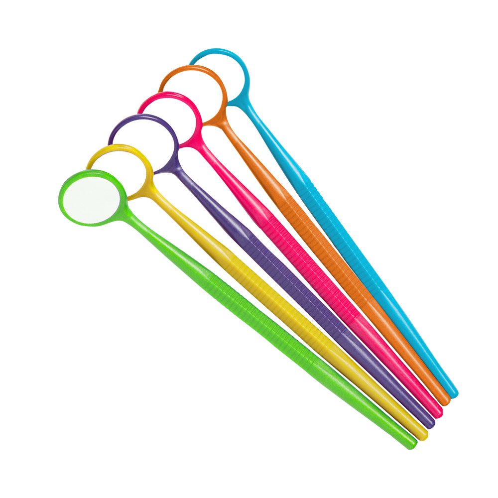 Crystal HD Komplett Mundspiegel Thin Grip #5 neon, 12 Stück sortiert