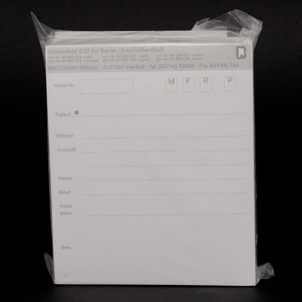 Adressfelder weiss 84000630 Pa