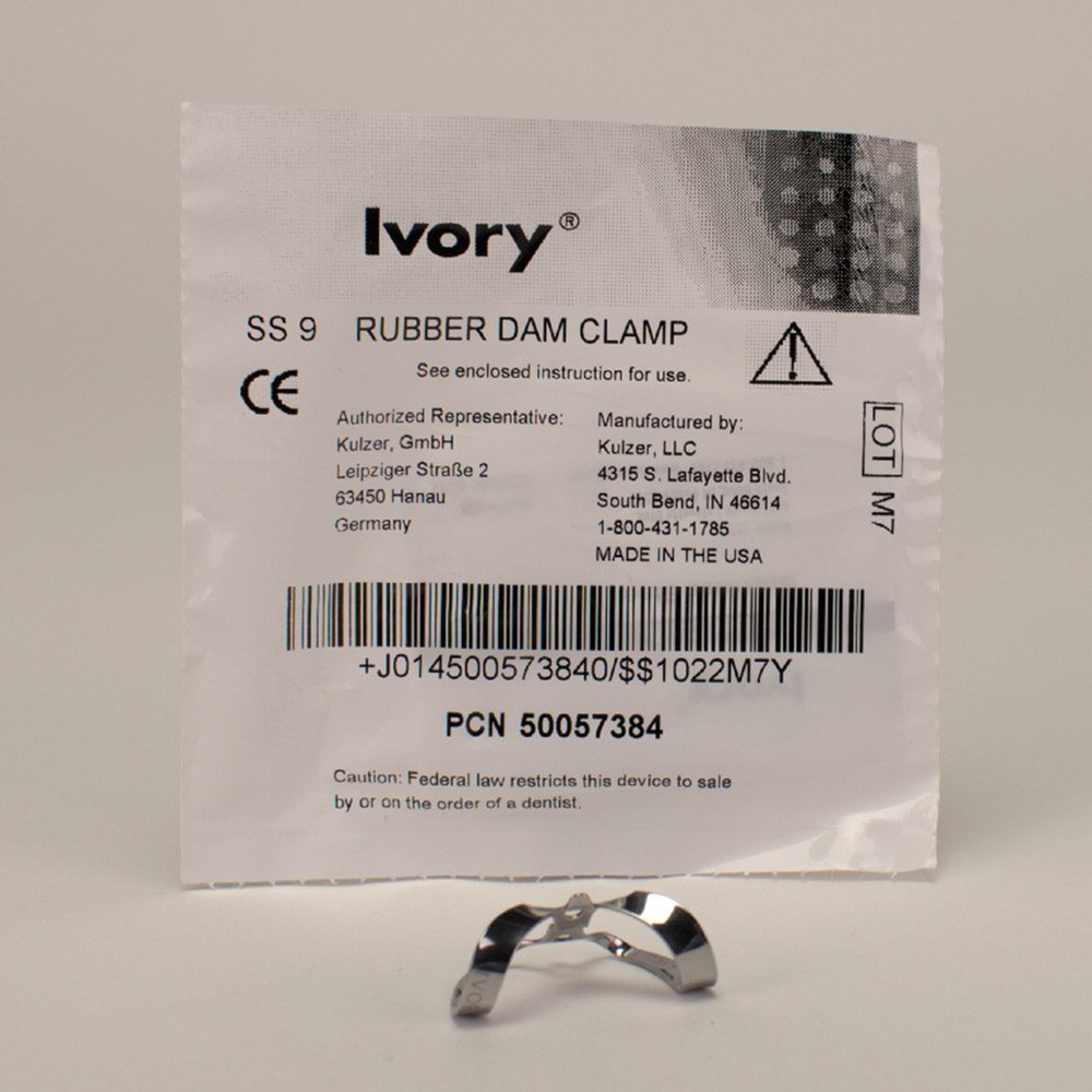 Kofferdam Klammer Ivory Nr. 9, Stück