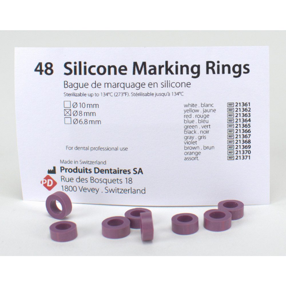 Silikon Ringe 8,0mm violett 48St