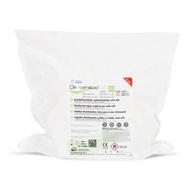Dentalrapid SD wipes XL neutral getränkt