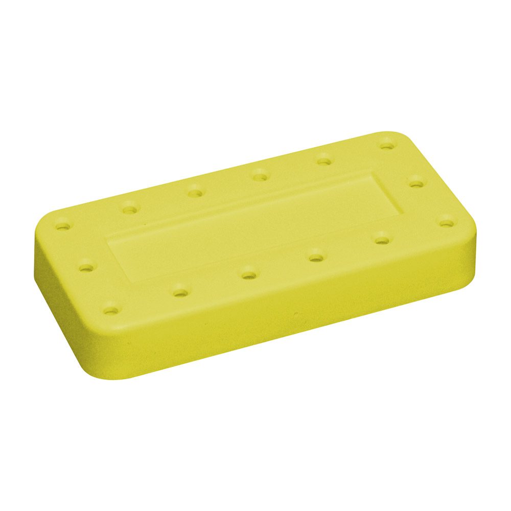 Bur Block 14-Loch magnetisch neongelb, Stück