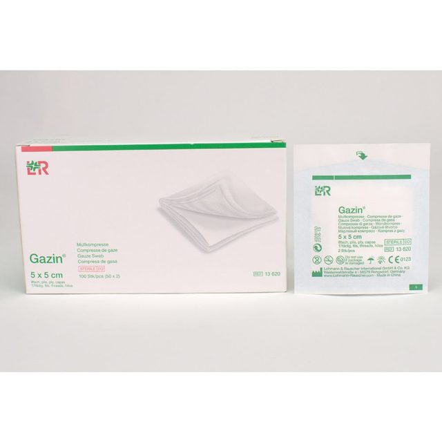 Gazin Mullkompressen 5x5cm 8F 100St