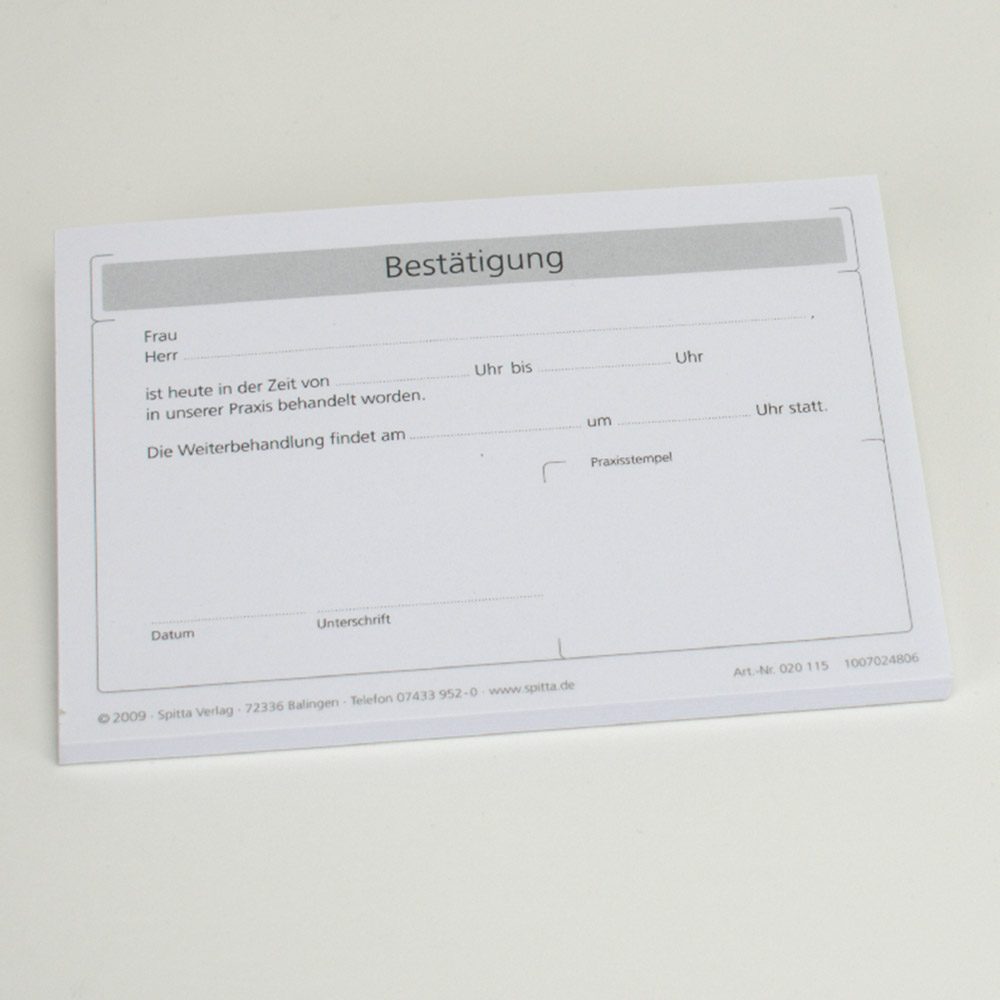 Bestätigung A6, 100 Stück