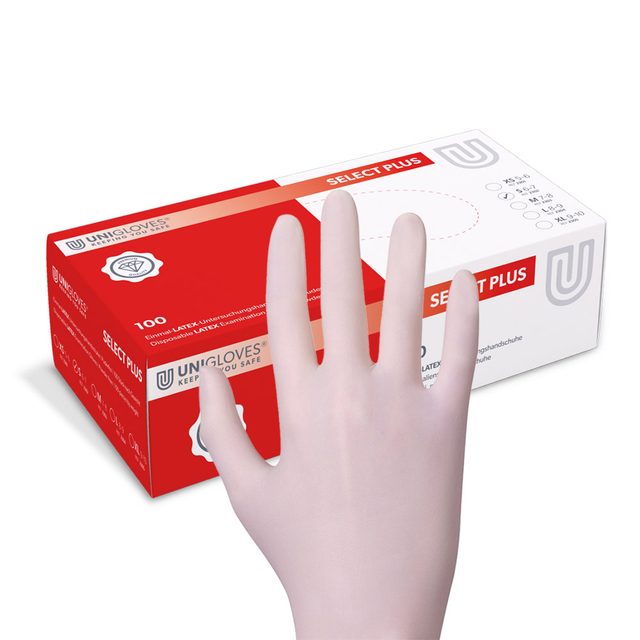Select Plus Latex Handschuhe puderfrei S, 100 Stück
