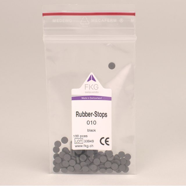 Silikonstopper FKG schwarz 100St