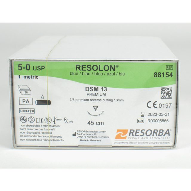 Resolon Monofil blau 5/0 DSM13 3Dtz