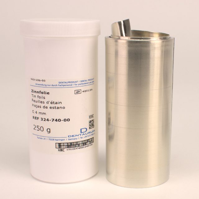 Zinnfolie 0,40 mm, 250 g