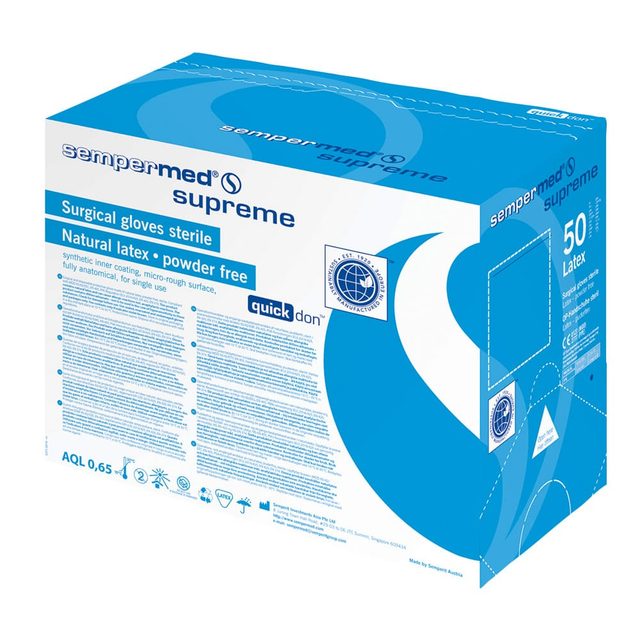 Sempermed Derma plus weiss Gr. 8,0 50Paar