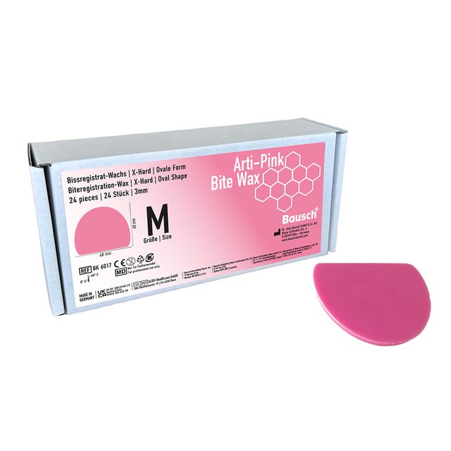 Arti-Pink Bite Wax pink oval M 3mm 24St