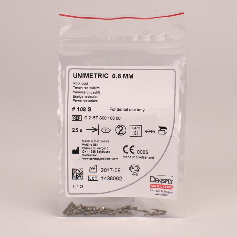 Unimetric Stifte 215T 108S, 25 Stück