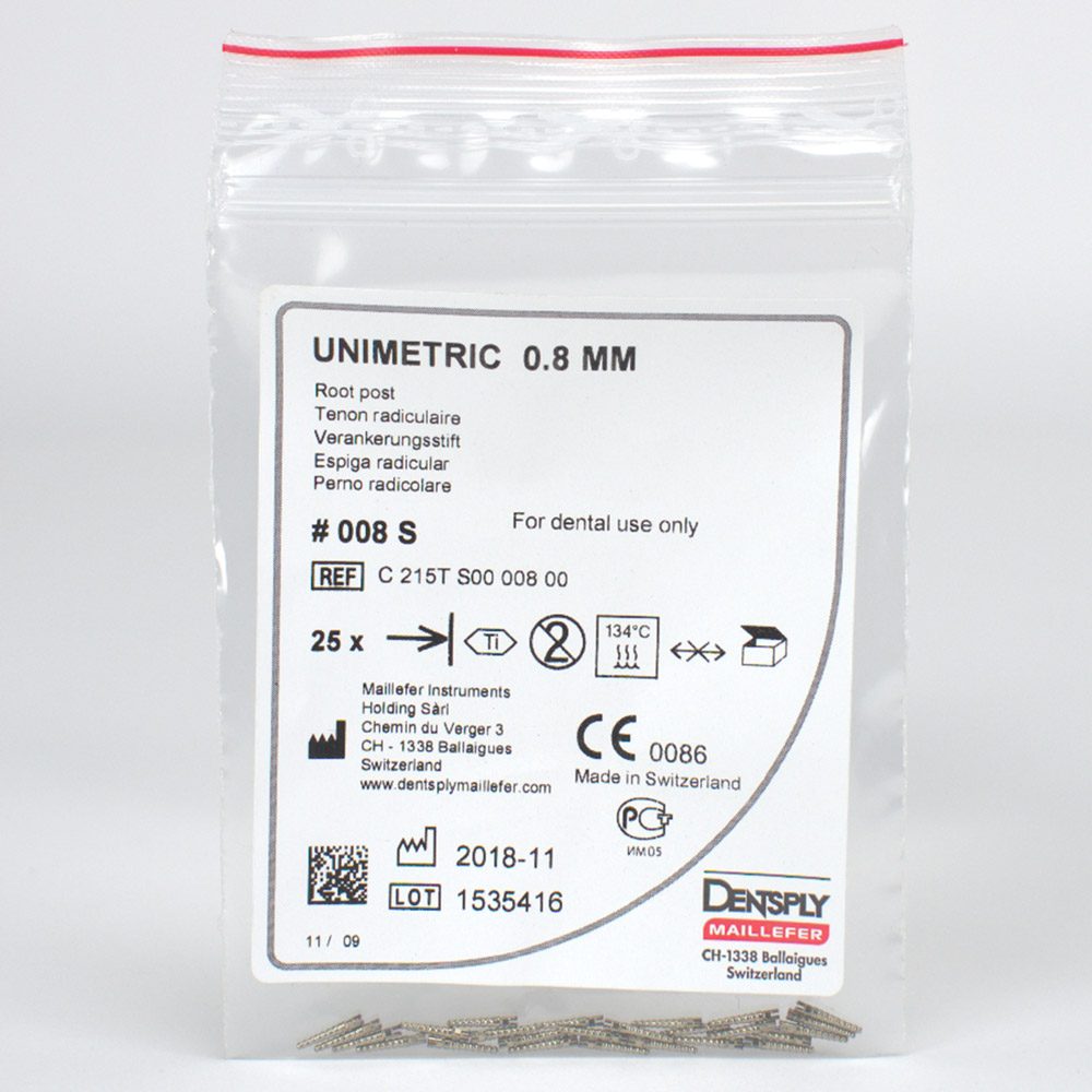 Unimetric Stifte 215T 008S, 25 Stück