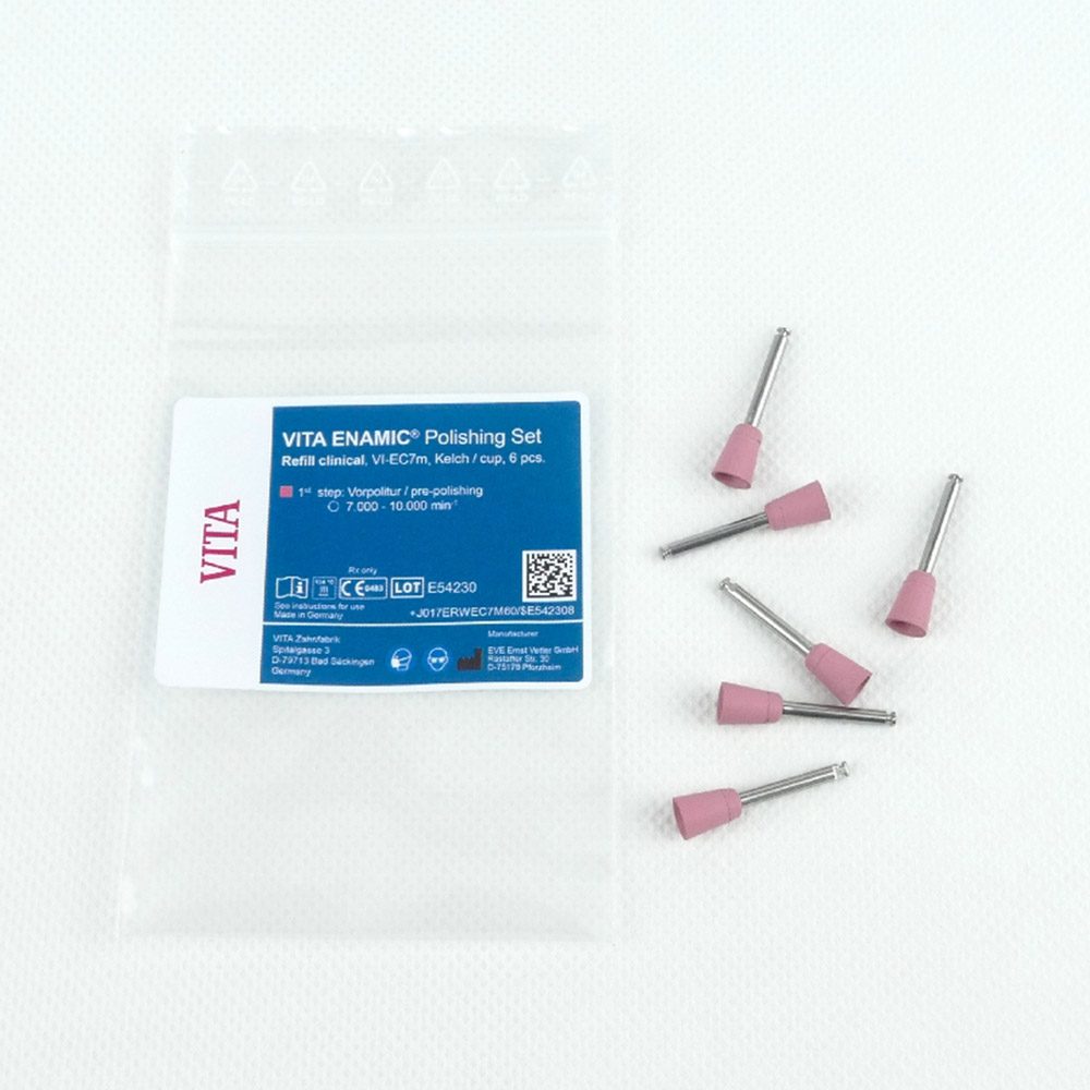 Polierinstrument Kelch EC7M pink, 6 Stück