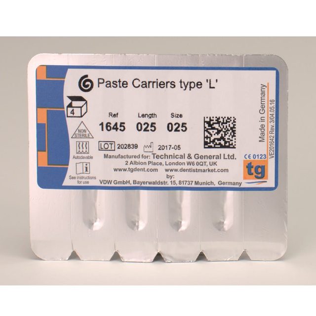 tg Paste Carrier 25mm Size 025 4pcs