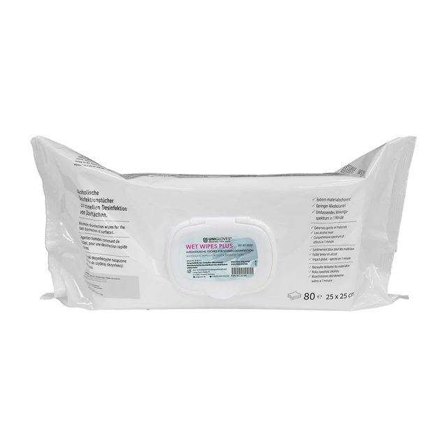 Wet Wipes Plus 25x25cm m. Alkohol  80St