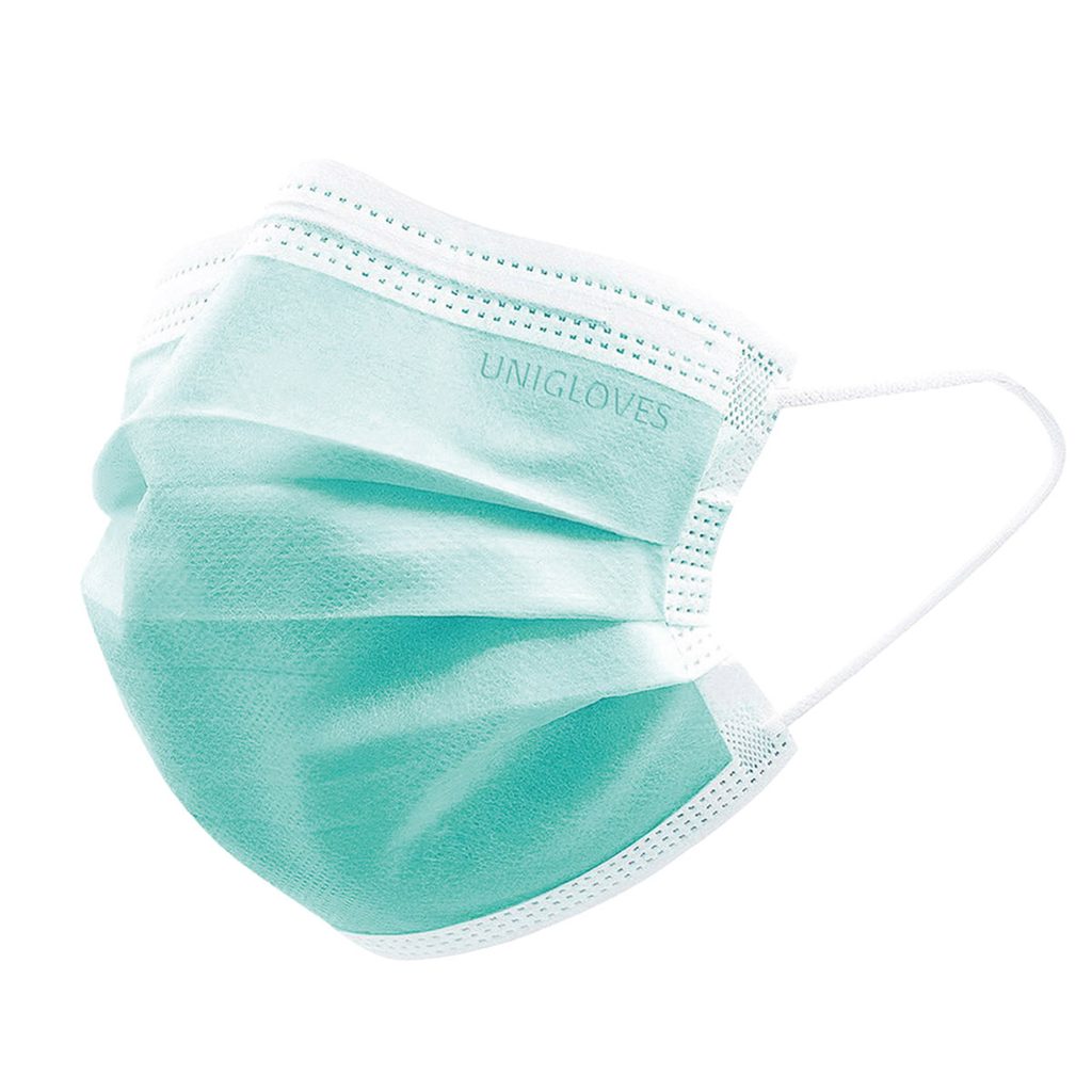 Mundschutz Profil Plus latexfr.grün 50St