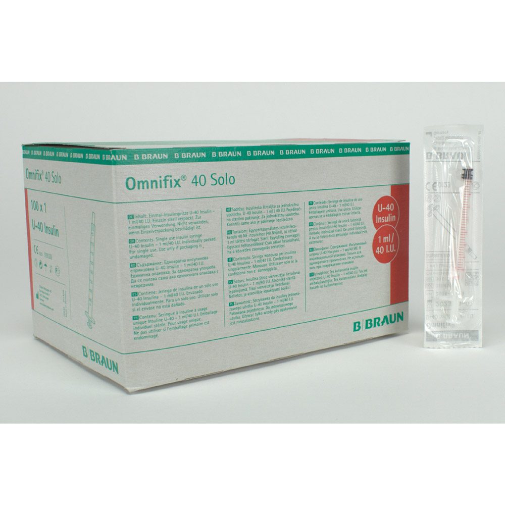 Omnifix Insulin 40 i.U. 1 ml, 100 Stück