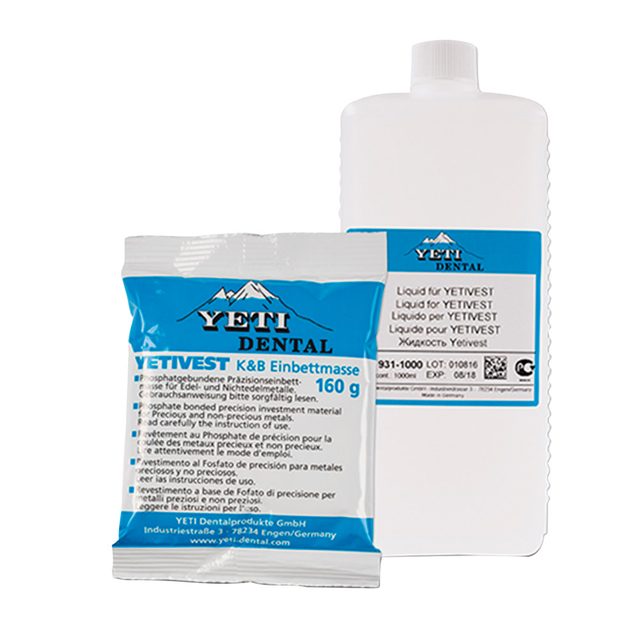 Yetivest K+B Einbettmasse 25 x 160 g mit Flüssigkeit, Karton