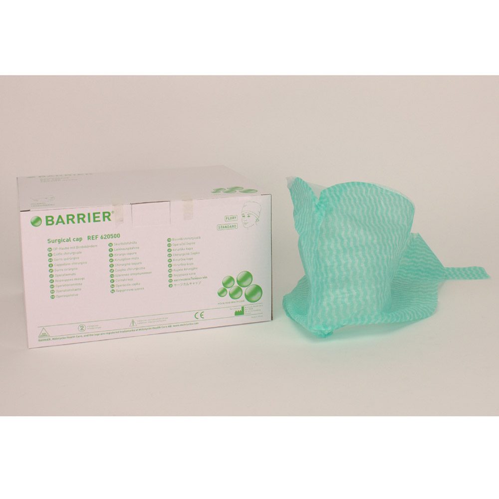 Barrier OP-Haube Flory grün 100St