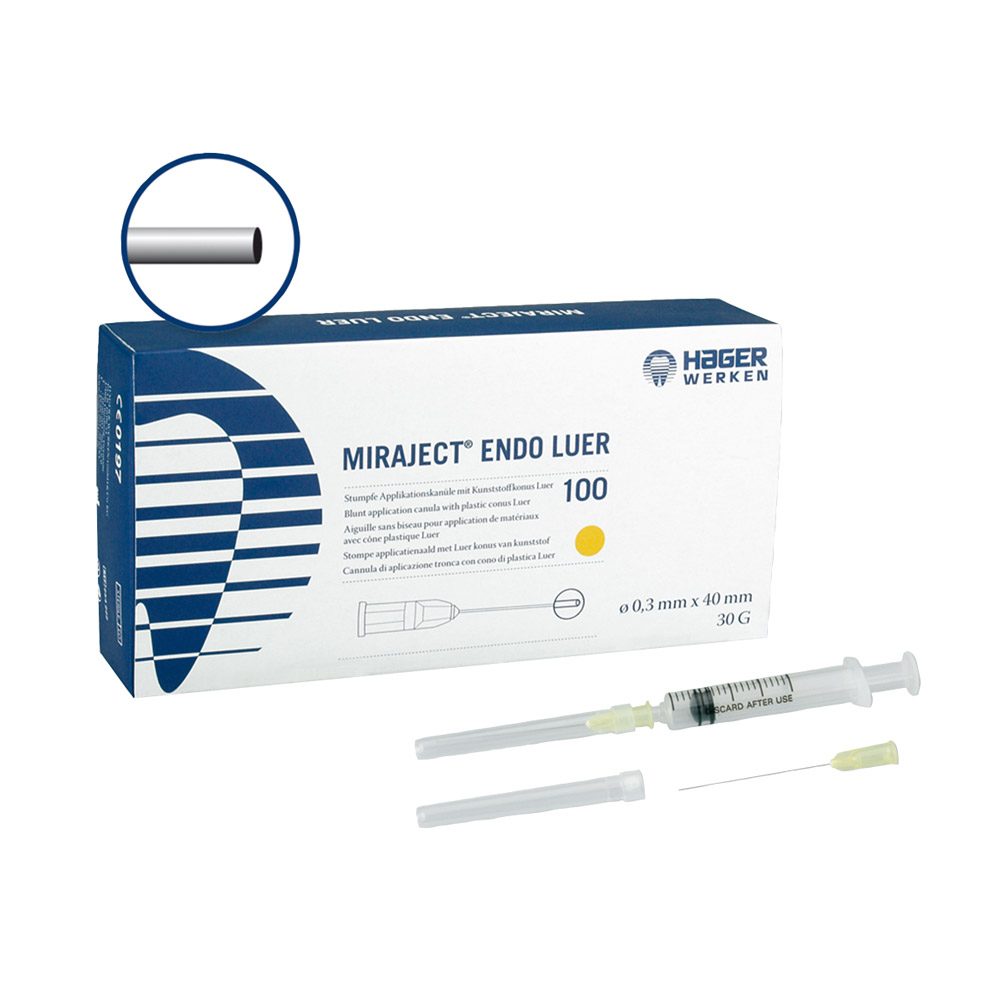 Miraject Endo Luer Kanülen G25 0,5 x 40 mm, 100 Stück