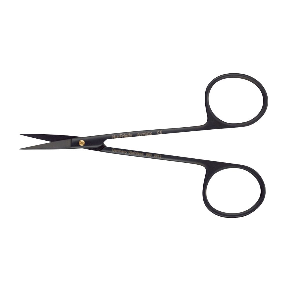 Schere Iris ger./schmal SC Black L. St