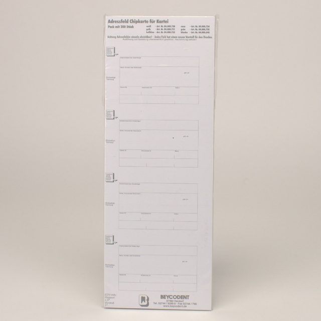 Adressfelder weiss 84000730 Pa