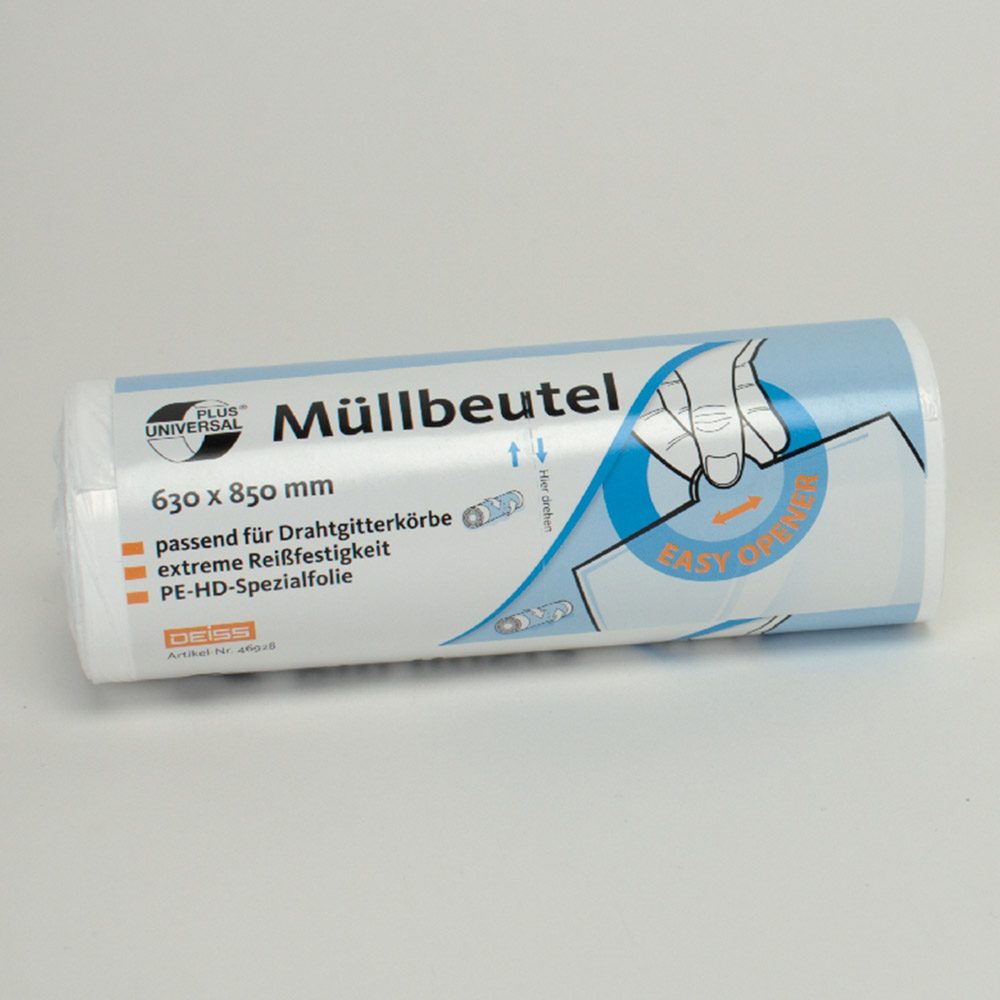 Abfallbeutel 60-80Ltr 63x85cm weiss Rl