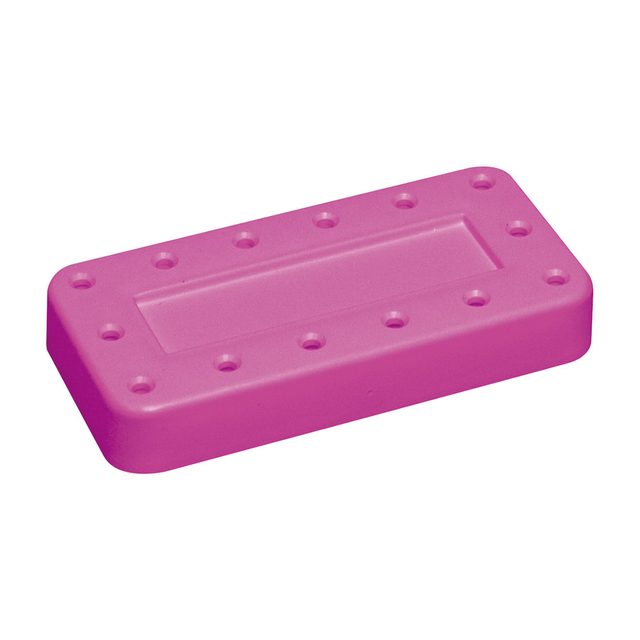 Bur Block 14-Loch magnetisch neonpink, Stück