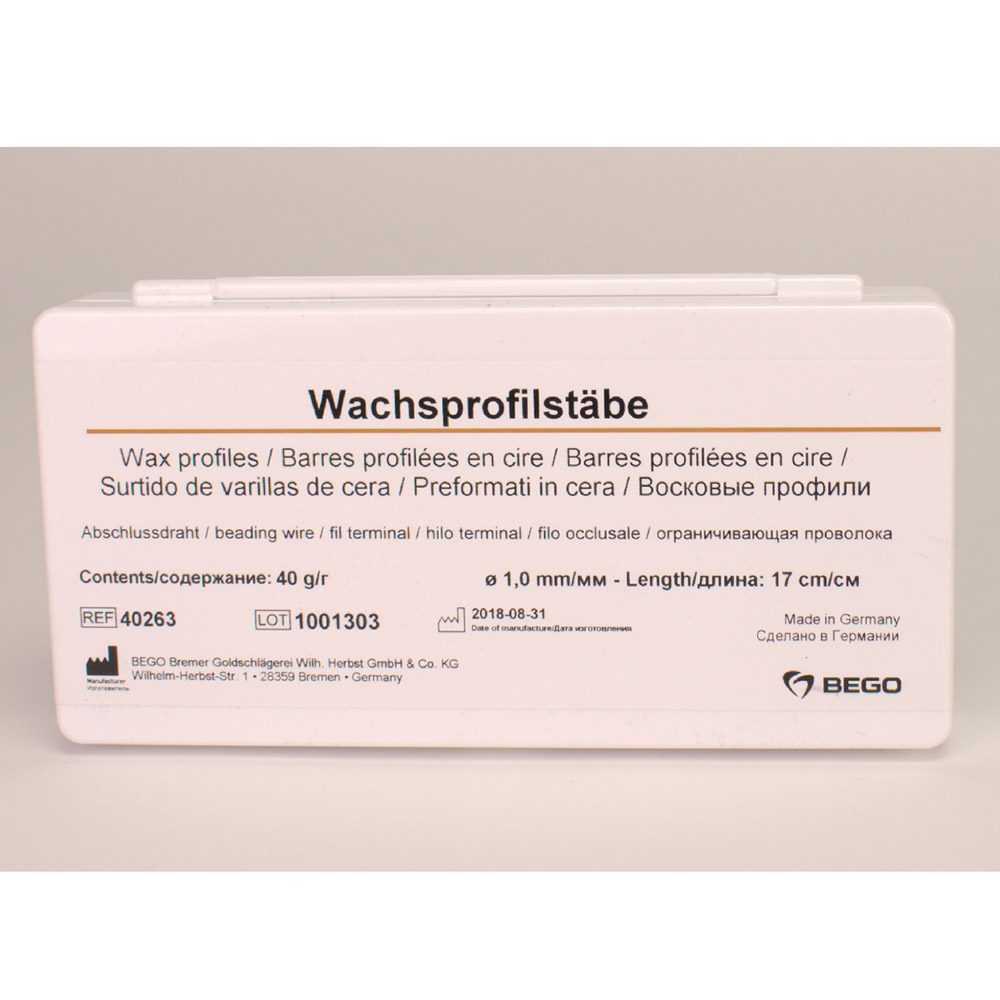 Wachsprofilstäbe 1,0 mm, 40 g