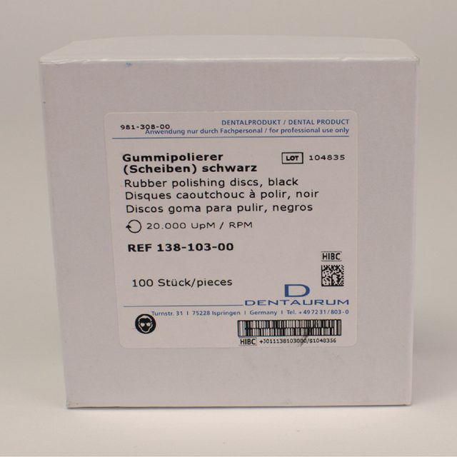 Gummipolierer Scheibe schwarz-A-100St