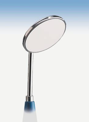 Mundspiegel Rhodium 22mm  12St