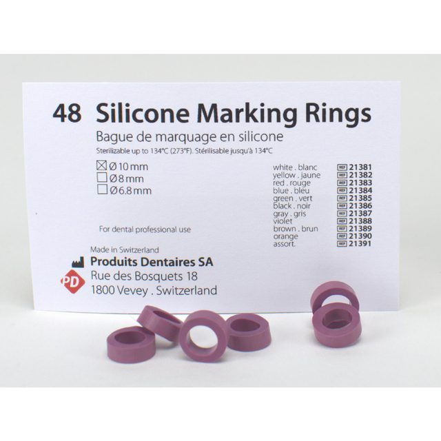 Silikon Ringe 10mm lila  48St