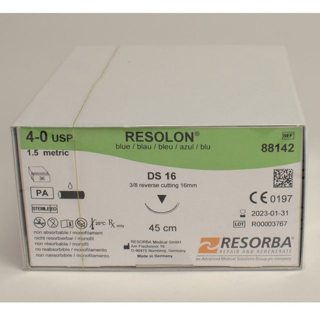 Resolon Monofil blau 4/0 DS16  3Dtz