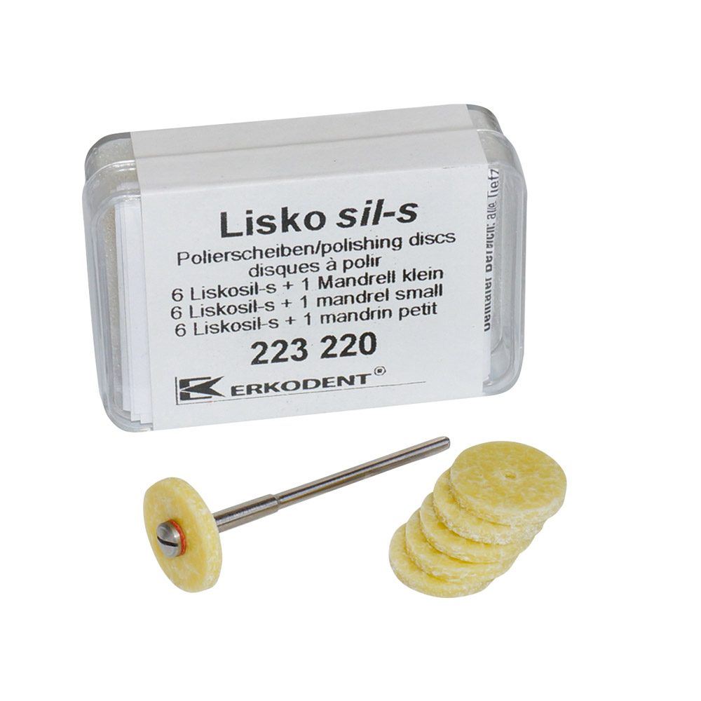 LiskoSil-s Scheiben + Mandrell, 6 Stück