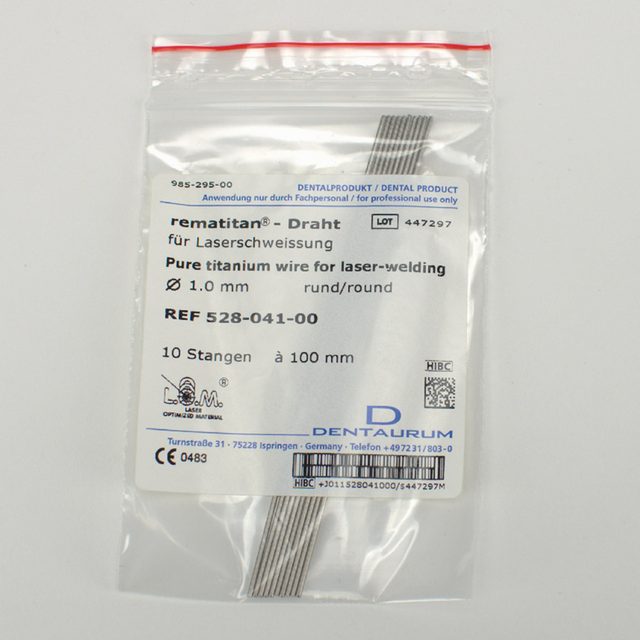 Reintitandraht 1,0mm rund Stg. 10St