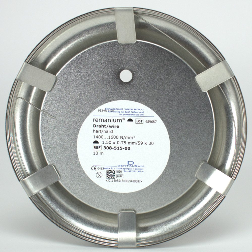 Remanium Draht hart 1,5x0,75mm Rl