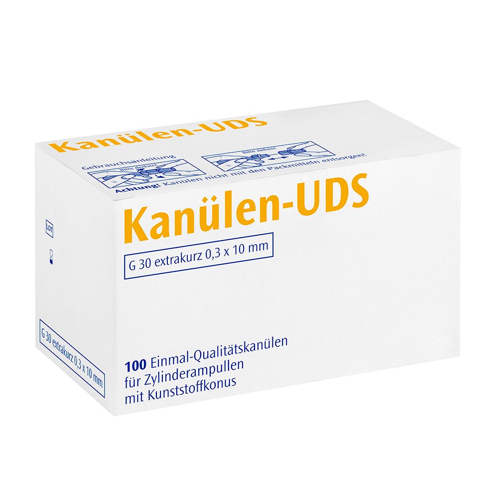 UDS-Kanülen G30 x-kurz 0,3x10 gelb 100St