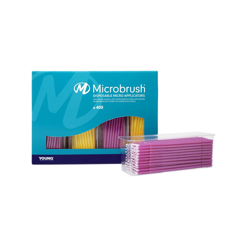 Microbrush plus fine pink/gelb, 400 Stück
