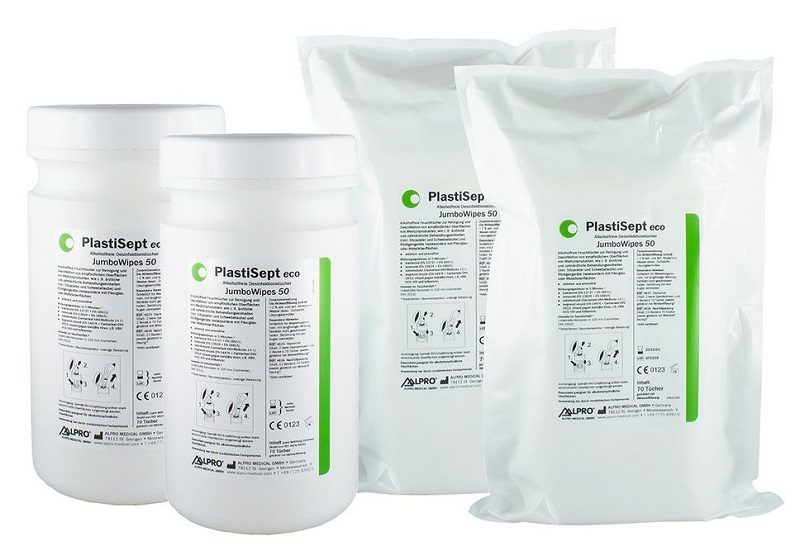 PlastiSept eco Jumbo wipes 30, 12 x 100 Stück Packung