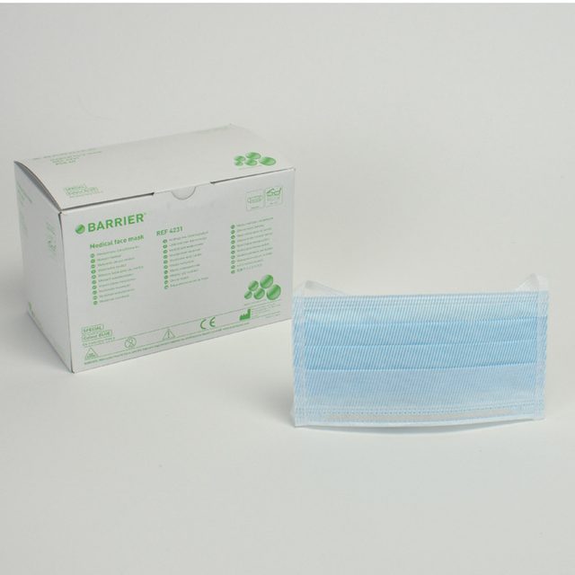 OP-Maske Barrier Stan.Hypoall. blau 60St
