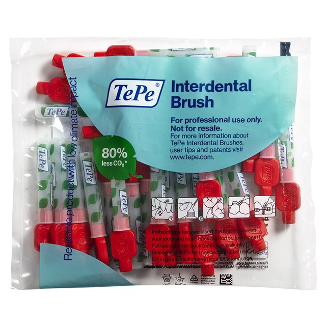 Interd.Bürsten 0,5 mm rot  25St