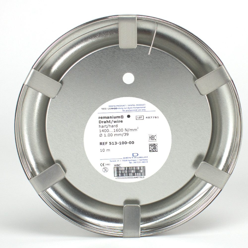 Remanium Draht hart 1,00mm 10mtr