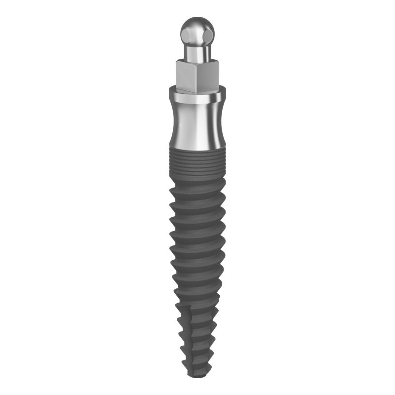 MDI 3,0 mm Hybrid Implantat mit Kugelkopf &amp; MAX-Gewinde