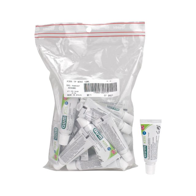 GUM Kids Zahnpasta 2-6 Jahre Erdbeere, 25 x 12 ml