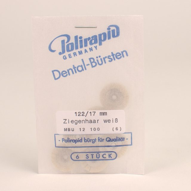 ZR Bürste unm. Ziege weiss D.17mm 6St