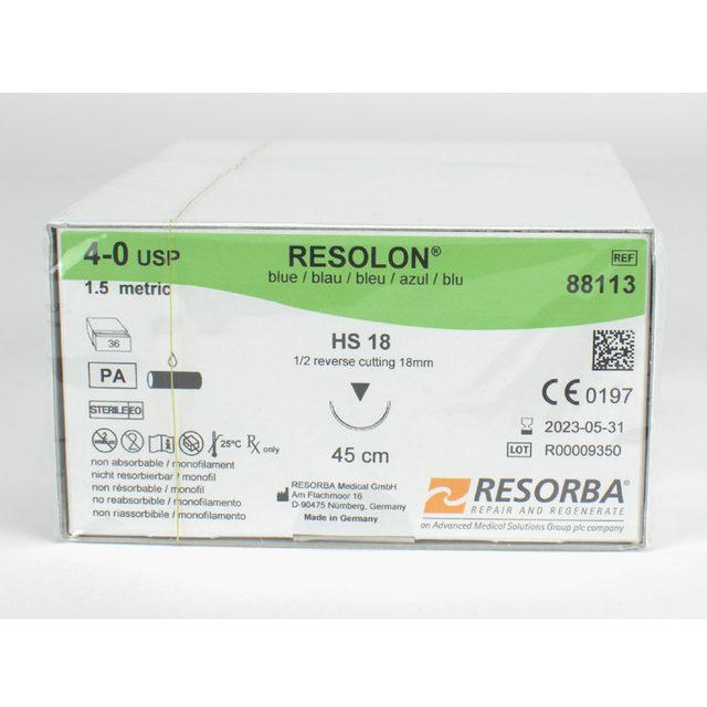 Resolon Monofil blau 4/0 HS18  3Dtz